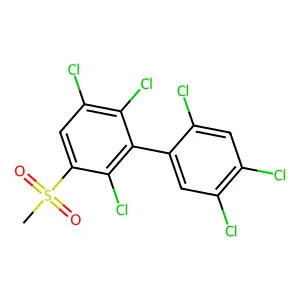 1,1'-Biphenyl, 2,2',3,4',5',6-hexachloro-5-(methylsulfonyl)- structure