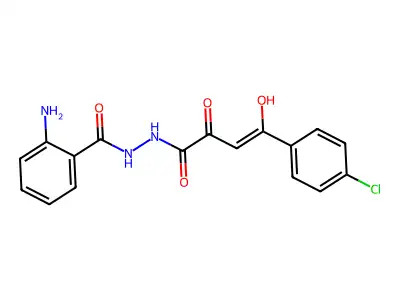 Benzoic acid, 2-amino-, 2-(4-(4-chlorophenyl)-2-hydroxy-1,4-dioxo-2-butenyl)hydrazide, (Z)- structure