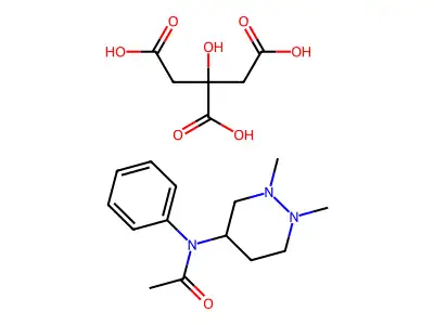 Acetamide, N-(hexahydro-1,2-dimethyl-4-pyridazinyl)-N-phenyl-, 2-hydroxy-1,2,3-propanetricarboxylate structure