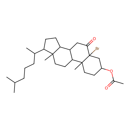 5-Bromo-6-oxocholestan-3-yl acetate structure