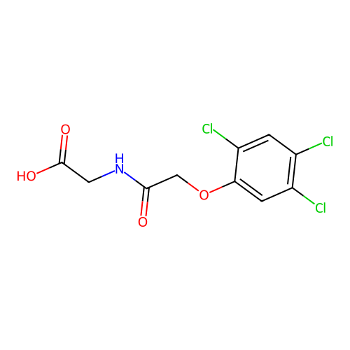 2-[[2-(2,4,5-Trichlorophenoxy)acetyl]amino]acetic acid structure