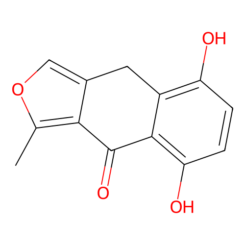 5,8-dihydroxy-3-methyl-4-(9H)-naphtho(2,3-c)furanone structure