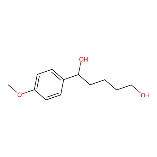 1-(4-Methoxyphenyl)-1,5-pentanediol structure
