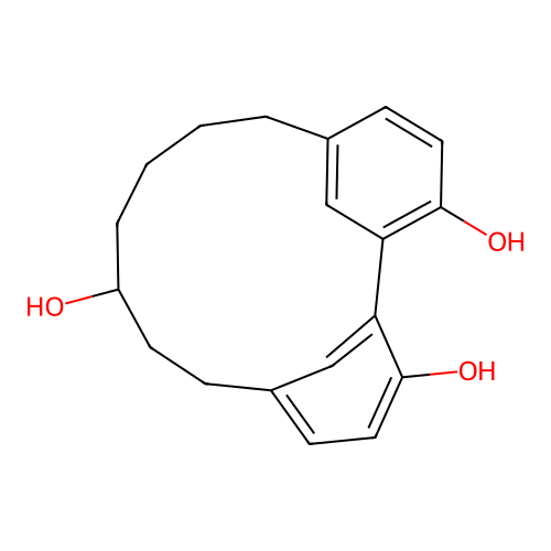 Tricyclo[12.3.1.12,6]nonadeca-1(18),2,4,6(19),14,16-hexaene-3,9,17-triol structure
