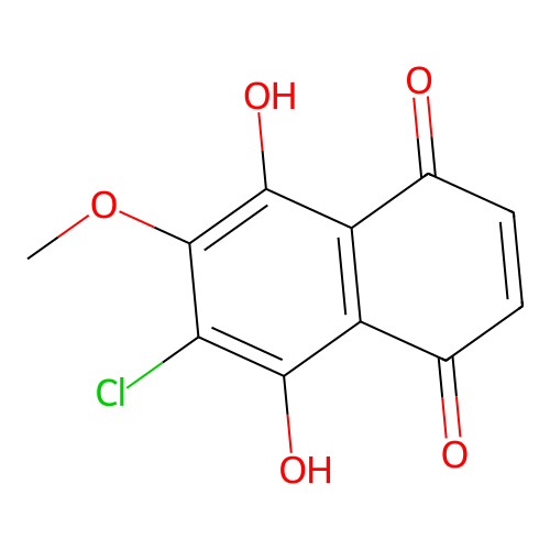 2-CHLORO-5,8-DIHYDROXY-3-METHOXYNAPHTHALENE-1,4-DIONE structure