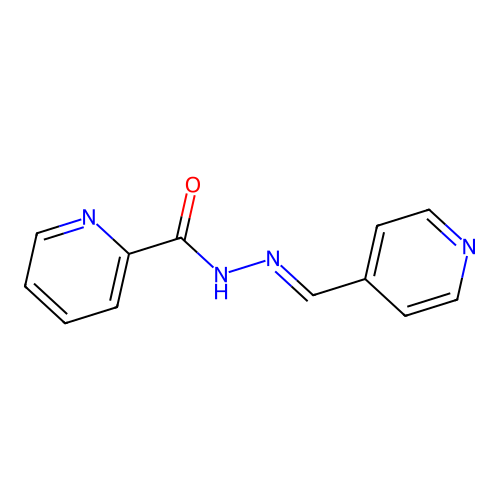 N-[(E)-pyridin-4-ylmethylideneamino]pyridine-2-carboxamide structure