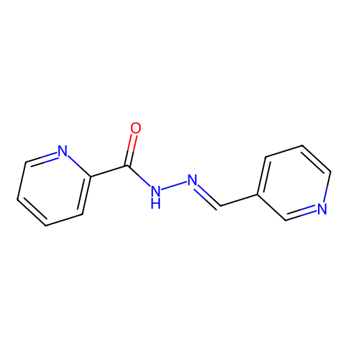 N-[(E)-pyridin-3-ylmethylideneamino]pyridine-2-carboxamide structure