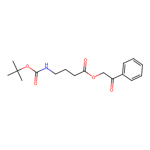 Phenacyl 4-[(2-methylpropan-2-yl)oxycarbonylamino]butanoate structure