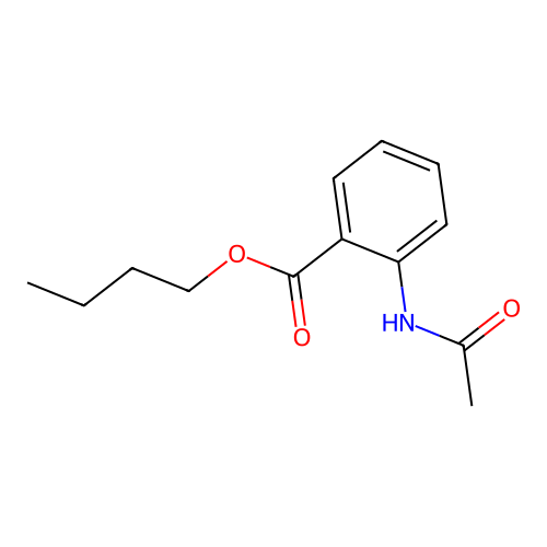 Butyl 2-acetamidobenzoate structure