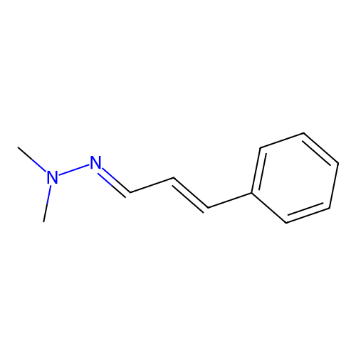 (2E)-1,1-Dimethyl-2-[(2E)-3-phenylprop-2-en-1-ylidene]hydrazine structure