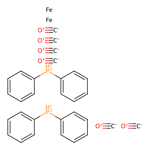 Bis(diphenylphosphino)diiron hexacarbonyl structure