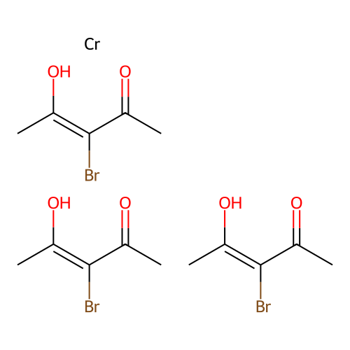 Tris(3-bromo-4-hydroxypent-3-en-2-one);chromium structure