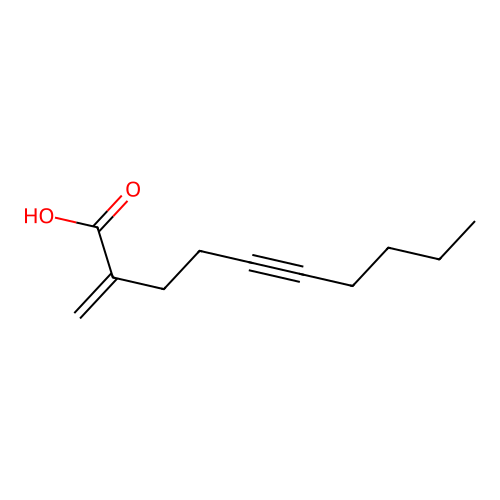 2-Methylidenedec-5-ynoic acid structure