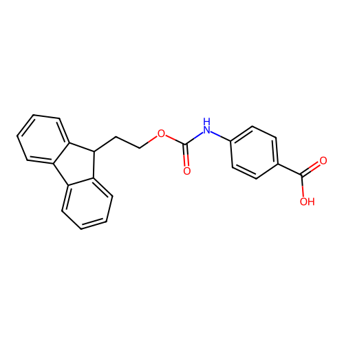 N-(9H-fluoren-9-ylethoxycarbonyl)-4-aminobenzoic acid structure