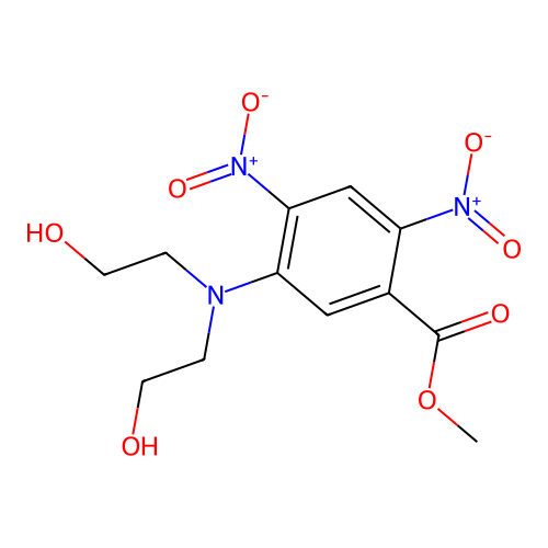 Methyl 5-[bis(2-hydroxyethyl)amino]-2,4-dinitrobenzoate structure