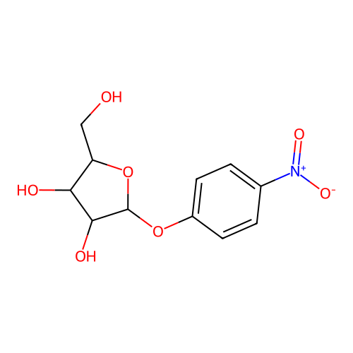 P-Nitrophenyl B-D-ribofuranoside structure