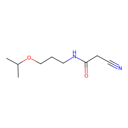 2-cyano-N-(3-isopropoxypropyl)acetamide structure
