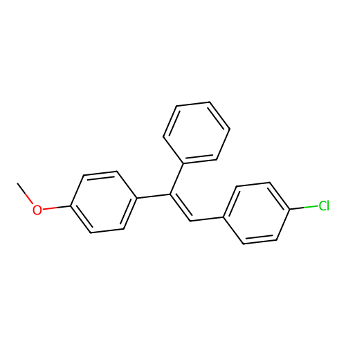1-(p-Chlorophenyl)-2-(p-methoxyphenyl)-2-phenylethylene structure