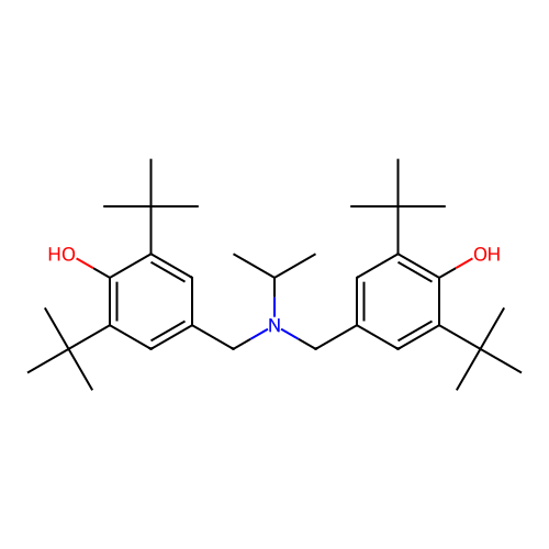 4,4'-((Isopropylazanediyl)bis(methylene))bis(2,6-di-tert-butylphenol) structure