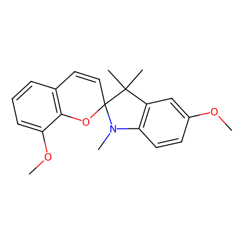 5',8-Dimethoxy-1',3',3'-trimethylspiro[chromene-2,2'-indoline] structure