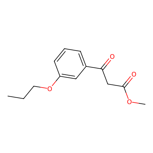 Methyl 3-(prop-1-yloxy)benzoylacetate structure