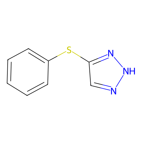 1-H-5-Thiobenzyl-1,2,3-triazole structure