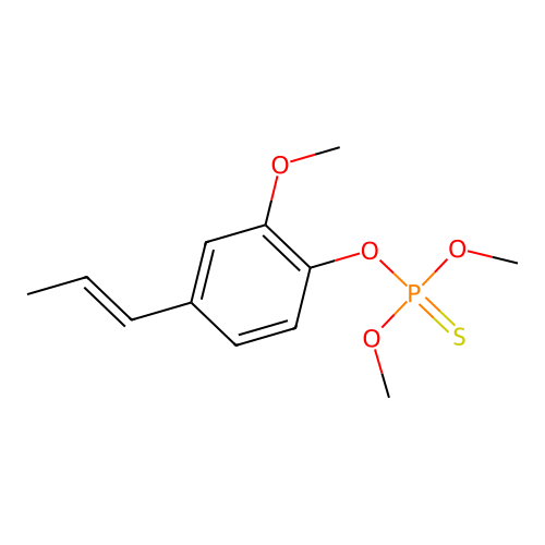 Phosphorothioic acid, O,O-dimethyl O-(2-methoxy-4-propenylphenyl) ester structure