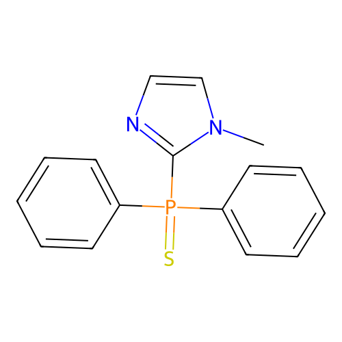 (1-Methylimidazol-2-yl)-diphenyl-sulfanylidene-lambda5-phosphane structure
