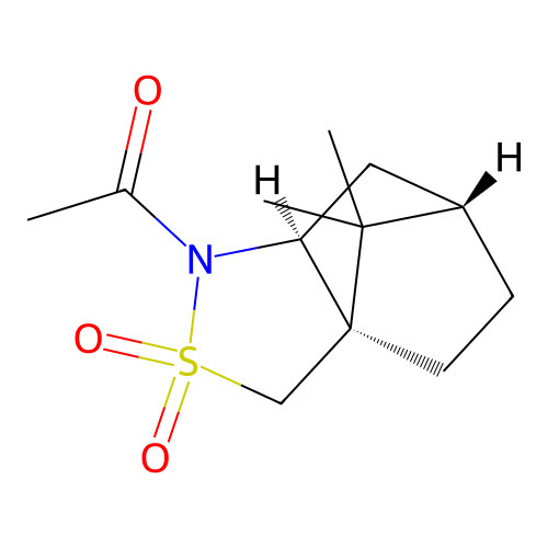 N-Acetyl-(2S)-bornane-10,2-sultam structure