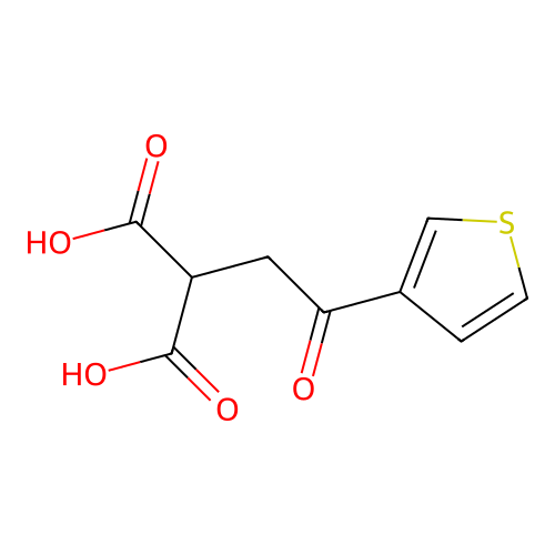 [2-Oxo-2-(3-thienyl)ethyl]malonic acid structure