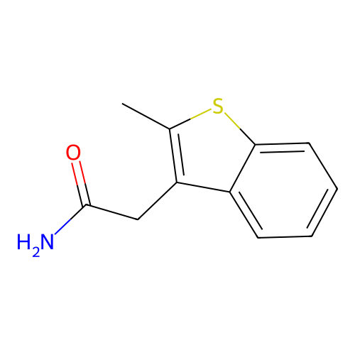 (2-Methylbenzo(b)thien-3-yl)acetamide structure