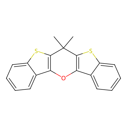 6,6-dimethyl-6H-di[1]benzothieno[3,2-b:2,3-e]pyran structure
