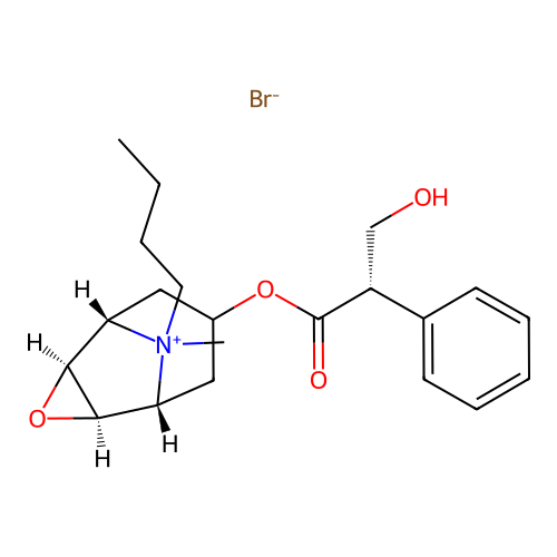丁基東莨菪鹼 structure
