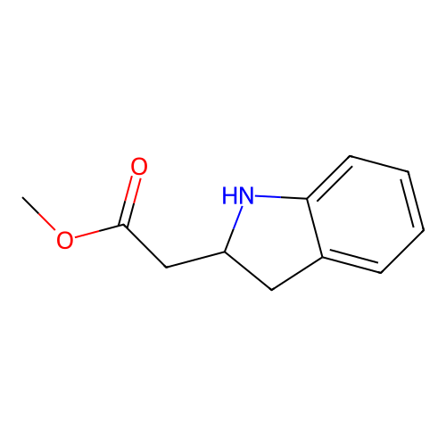 Methyl 2,3-dihydro-1H-indole-2-acetate structure
