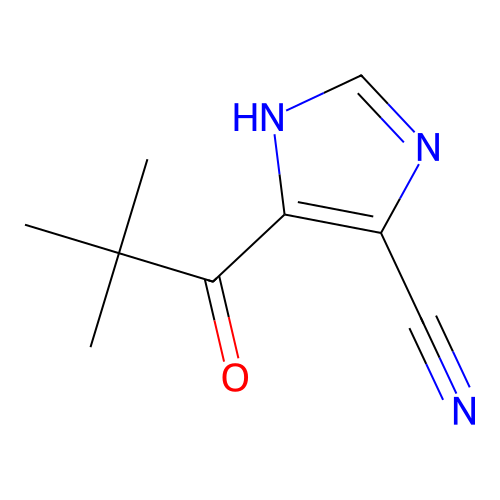 5-(2,2-dimethylpropanoyl)-1H-imidazole-4-carbonitrile structure