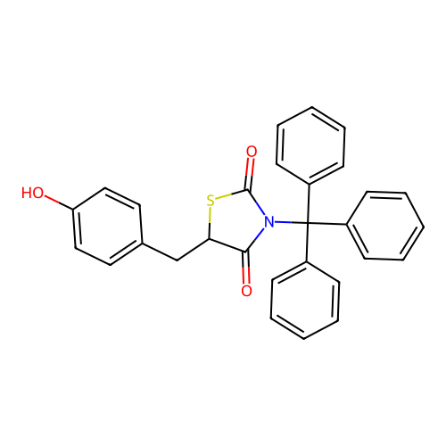 5-(4-Hydroxybenzyl)-3-triphenylmethylthiazolidine-2,4-dione structure