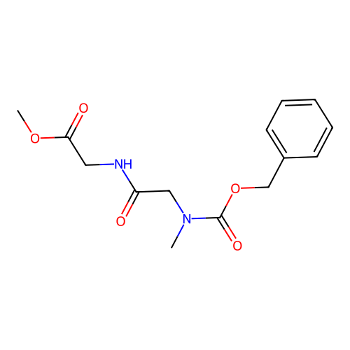 Methyl ({[[(benzyloxy)carbonyl](methyl)amino]acetyl}amino)acetate structure