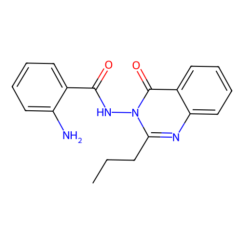 2-amino-N-(4-oxo-2-propylquinazolin-3-yl)benzamide structure