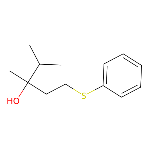 3,4-Dimethyl-1-phenylsulfanylpentan-3-ol structure