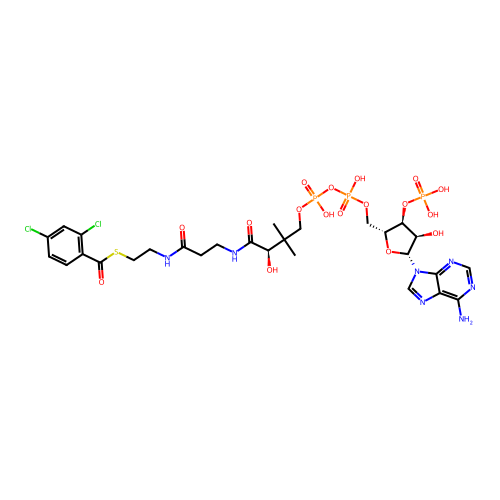2,4-Dichlorobenzoyl-CoA structure