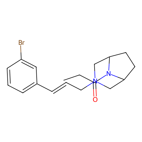 3,8-Diazabicyclo(3.2.1)octane, 3-(3-bromo-3-phenylallyl)-8-propionyl- structure