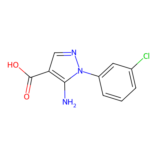 5-Amino-1-(3-chlorophenyl)-1H-pyrazole-4-carboxylic acid structure