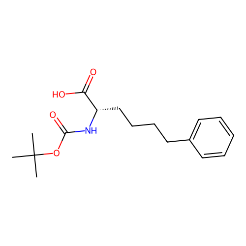 Boc-(s)-2-amino-6-phenylhexanoic acid structure