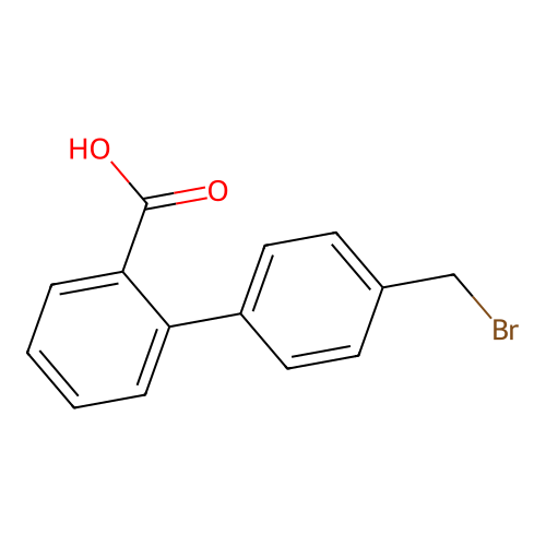 4'-(Bromomethyl)-(1,1'-biphenyl)-2-carboxylic acid structure
