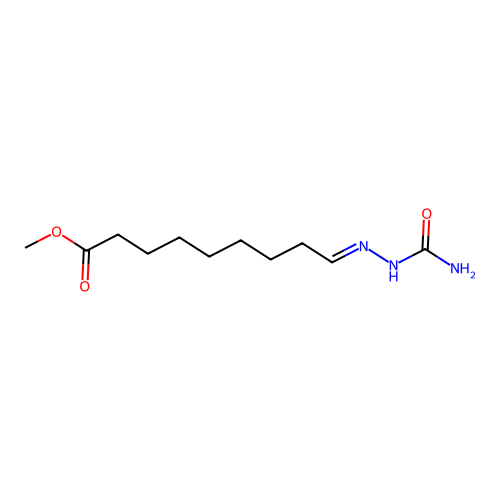 Methyl 9-(carbamoylhydrazinylidene)nonanoate structure