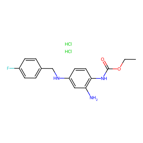 Ezogabine dihydrochloride structure
