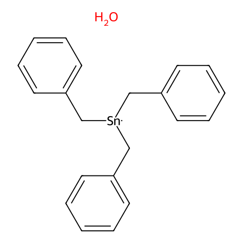 Tribenzylstannyl--water (1/1) structure