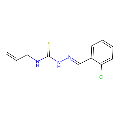 1-[(2-Chlorophenyl)methylideneamino]-3-prop-2-enylthiourea structure