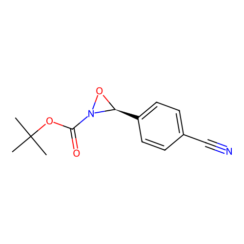 trans-tert-Butyl 3-(4-cyanophenyl)-1,2-oxaziridine-2-carboxylate structure