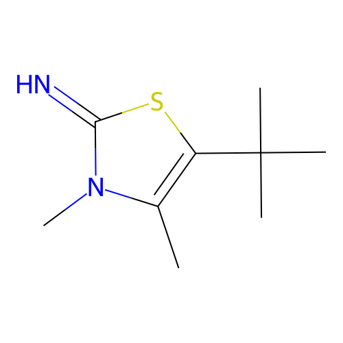 5-tert-butyl-3,4-dimethyl-1,3-thiazol-2(3H)-imine structure
